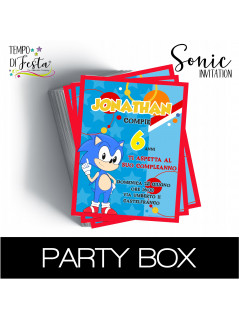 Sonic invitaciones en papel