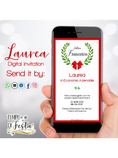 Laurea invito digitale per WhatsApp