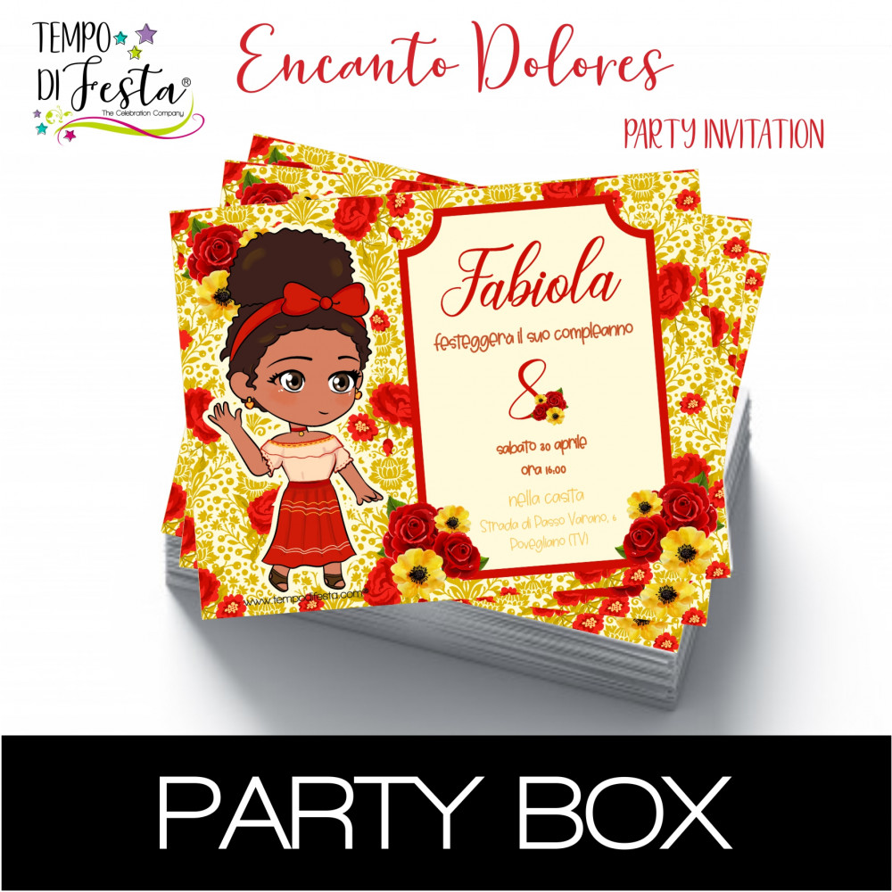 Dolores Madrigal invitaciones en papel