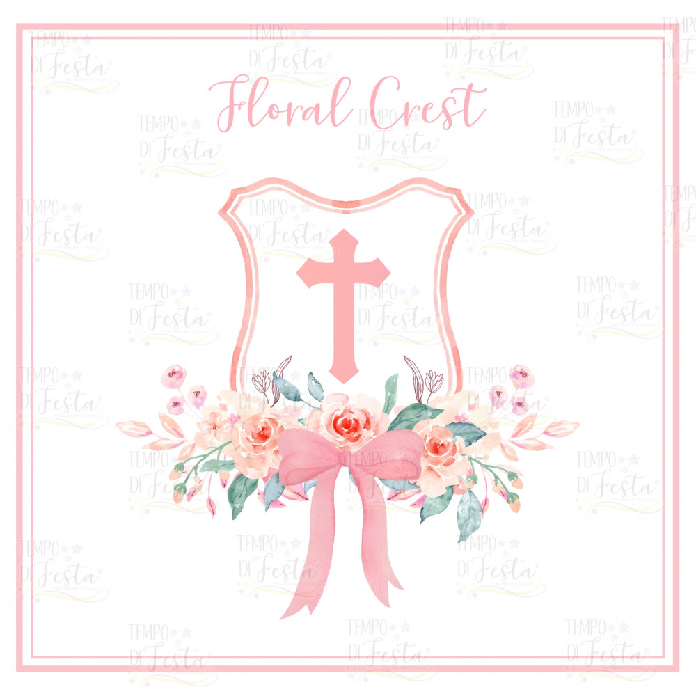 Floral crest Digital party kit