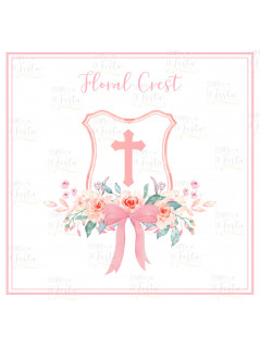 Floral crest Digital party kit