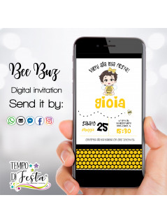 Abeja invitación digital para WhatsApp