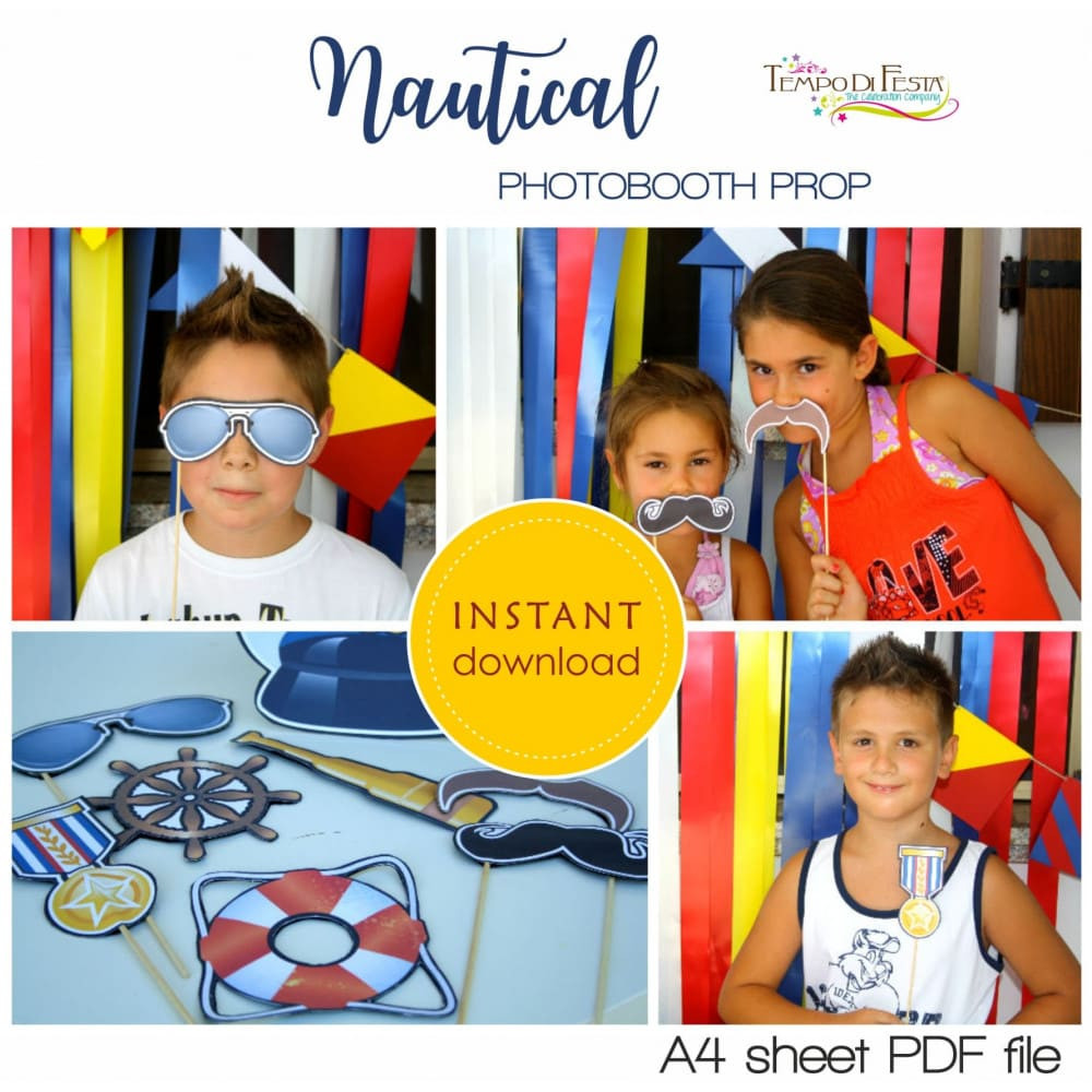 NAUTICAL INSTANT DOWNLOAD PHOTO BOOTH