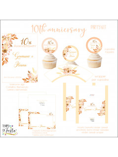 10th Wedding Anniversary Digital Party Kit