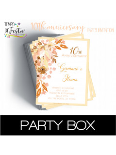 10th Wedding Anniversary paper invitations
