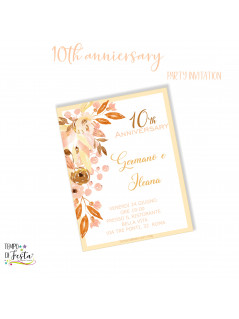 10th Wedding Anniversary digital invitations to print