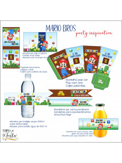 Mario Bros kit digital de fiesta