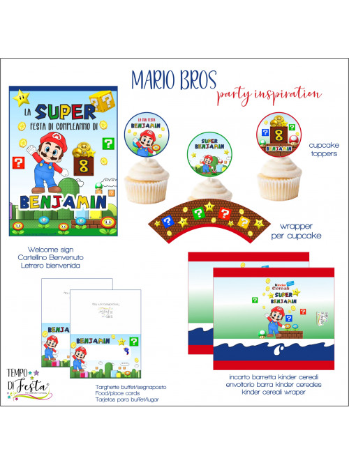 Mario Bros party kit digitale