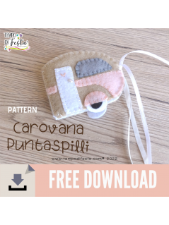 Caravan pincushion free pattern