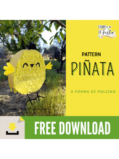 Chick piñata free pattern to download