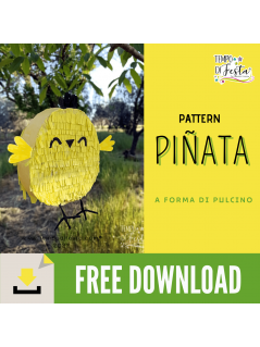 Patrón gratuito de piñata de pollito para descargar