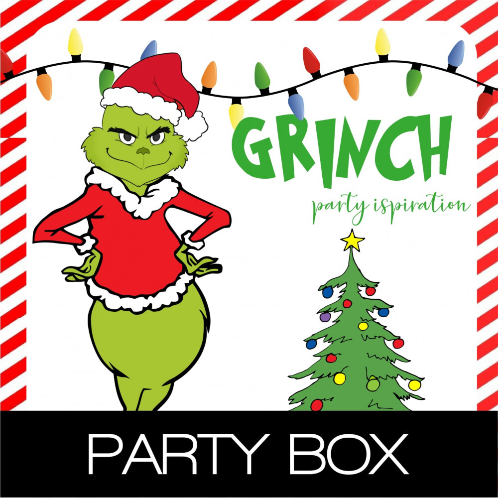 Grinch fiesta en la caja