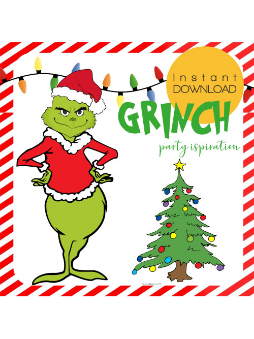 Grinch Digital Party Kit
