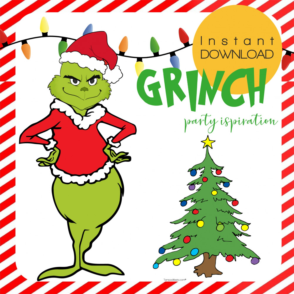Grinch Digital Party Kit