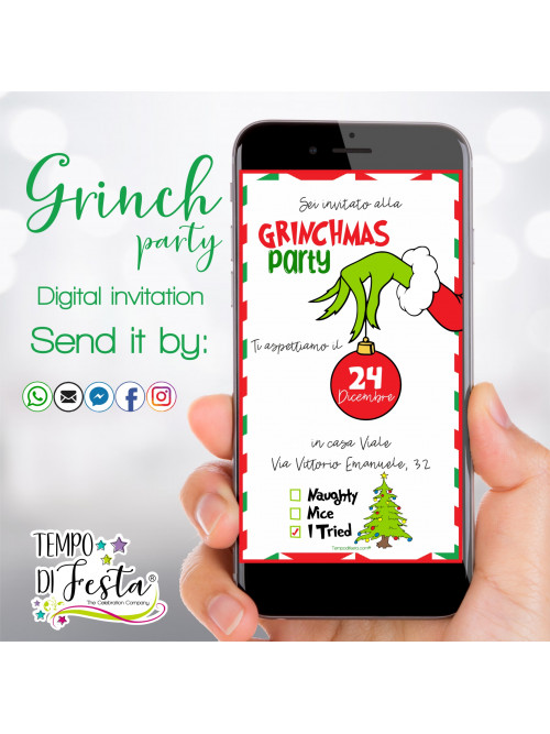 Grinch invito digitale per WhatsApp