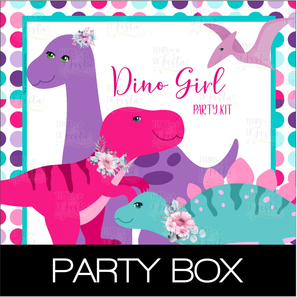 Dinosaurio niña fiesta personalizada