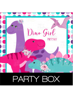 Dinosaurio niña fiesta personalizada