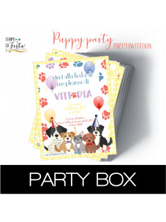 Puppy paper invitations