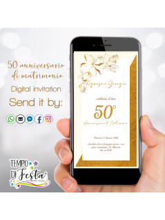 50 aniversario de bodas invitación digital para WhatsApp