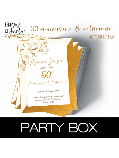 50° anniversario di matrimonio inviti di carta