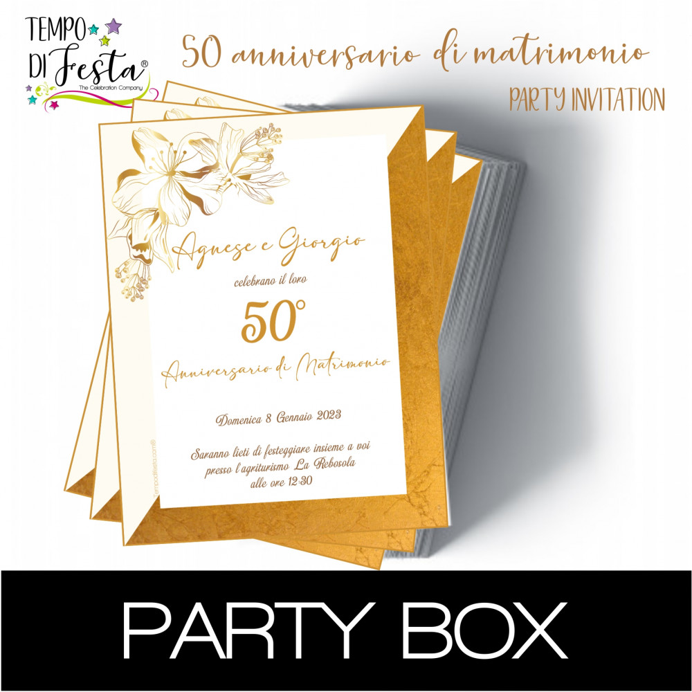 50th Wedding Anniversary Paper Invitations