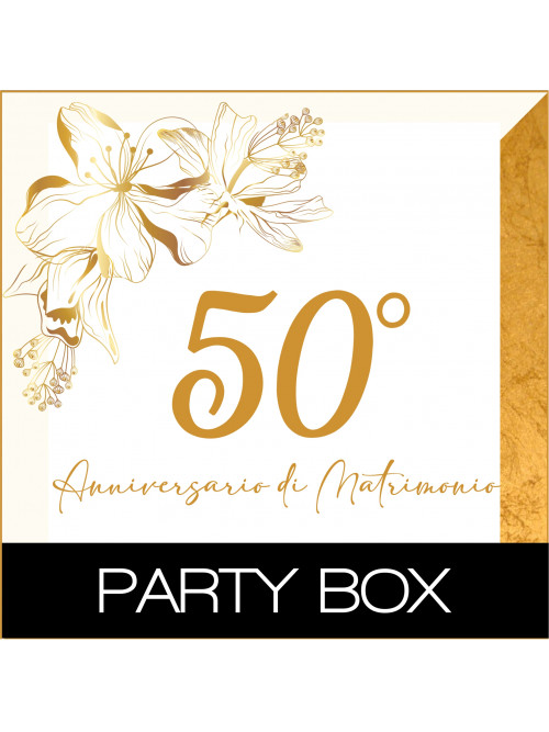 Fiesta temática 50 aniversario de boda personalizada