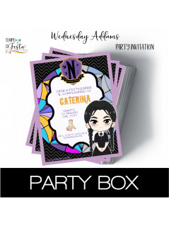 Wednesday Addams paper invitations