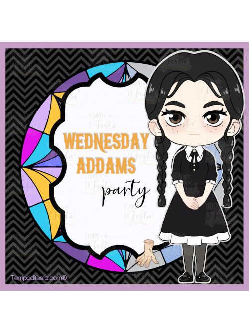 Wednesday Addams digital party kit