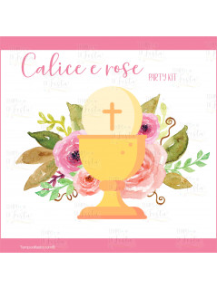 Comunione Calice e rose party kit digitale