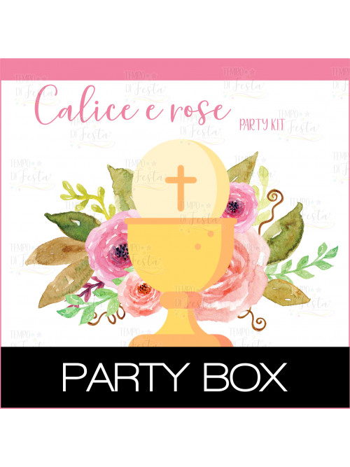 Communion Holy Chalice and roses customized party