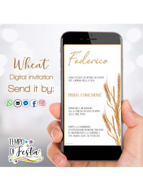 Wheat digital invitation for WhatsApp