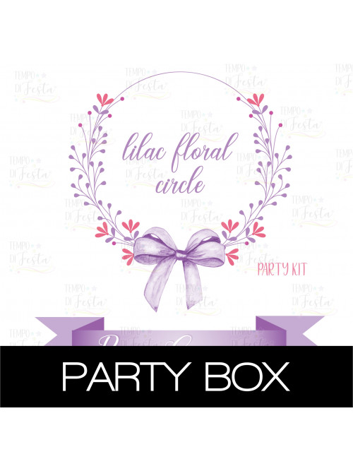 Lilac Floral Circle customized party