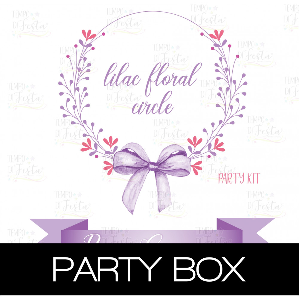 Lilac Floral Circle customized party
