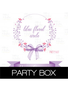 Lilac Floral Circle customized party
