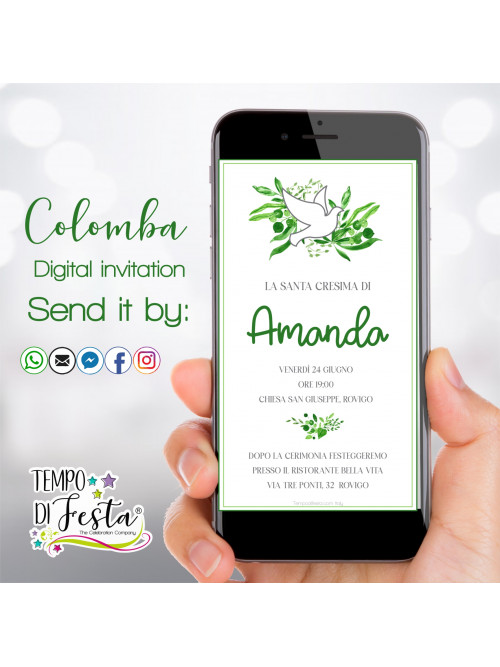 Paloma invitación digital para WhatsApp