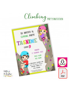 Climbing digital invitation to print