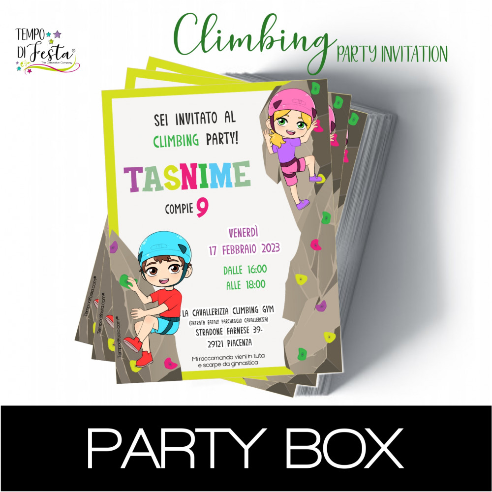 Climbing paper invitations