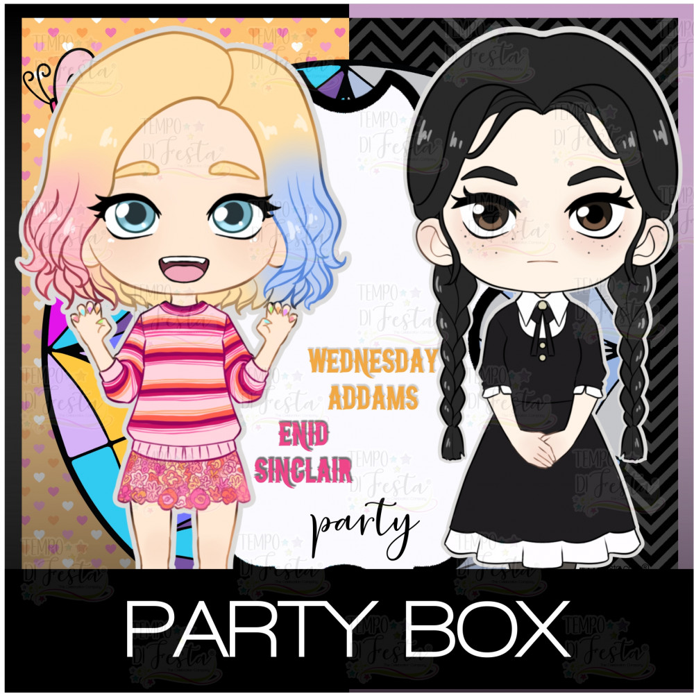 Enid and Wednesday customized party