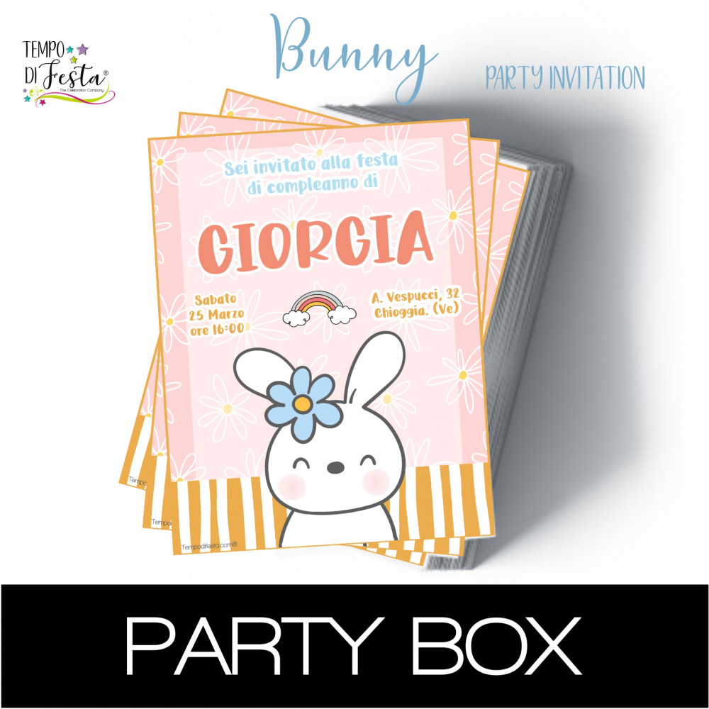 Bunny paper invitations