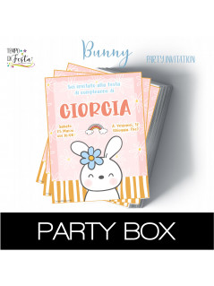 Bunny paper invitations