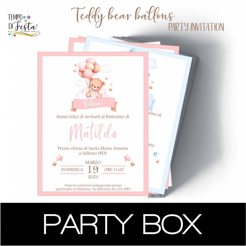 Teddy Bear paper invitations