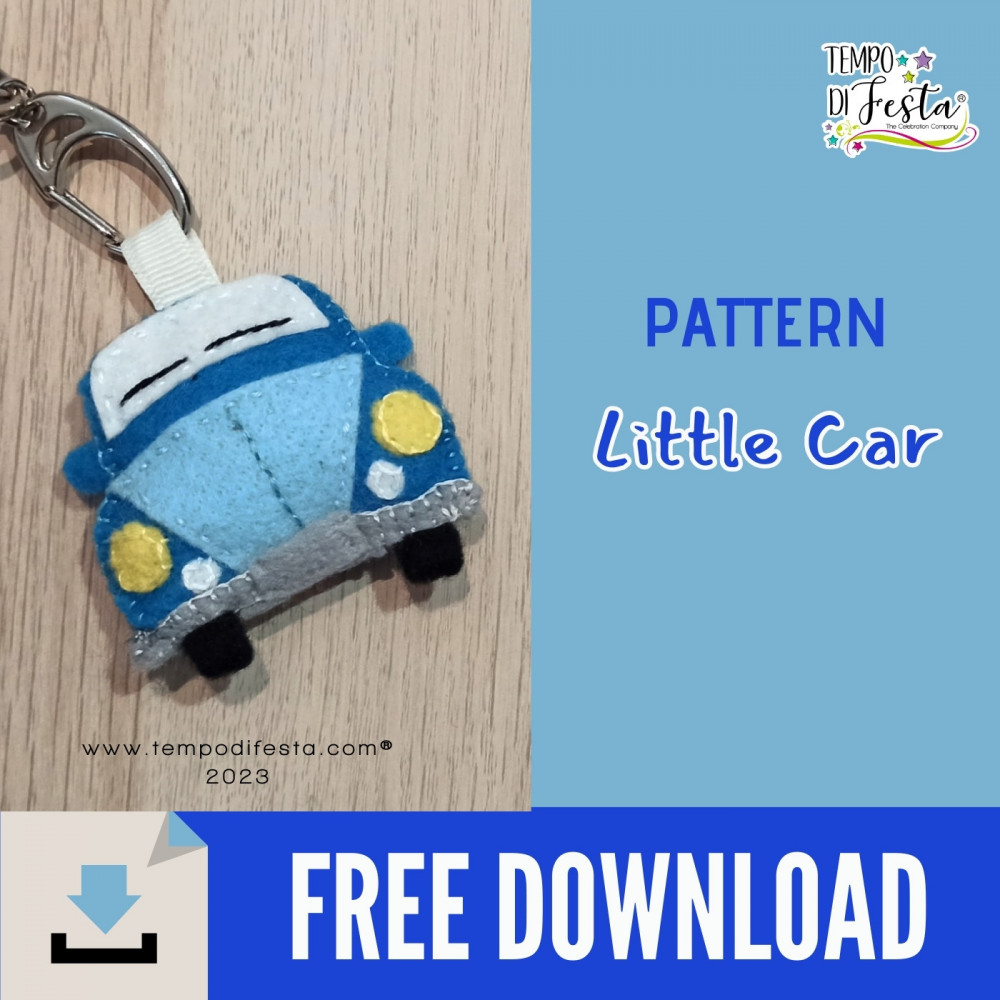 Little felt car pattern to download for free