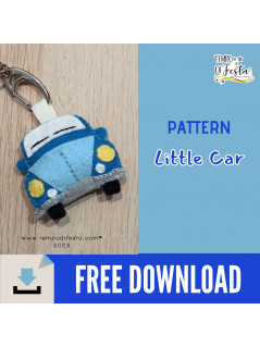 Little felt car pattern to download for free