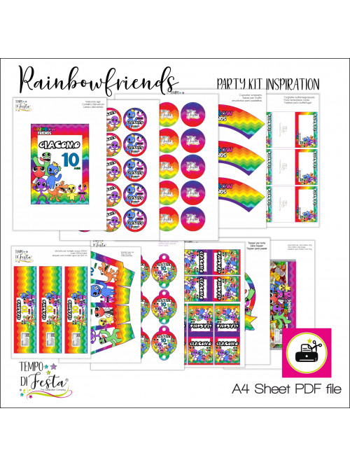 Rainbow Friends digital party kit