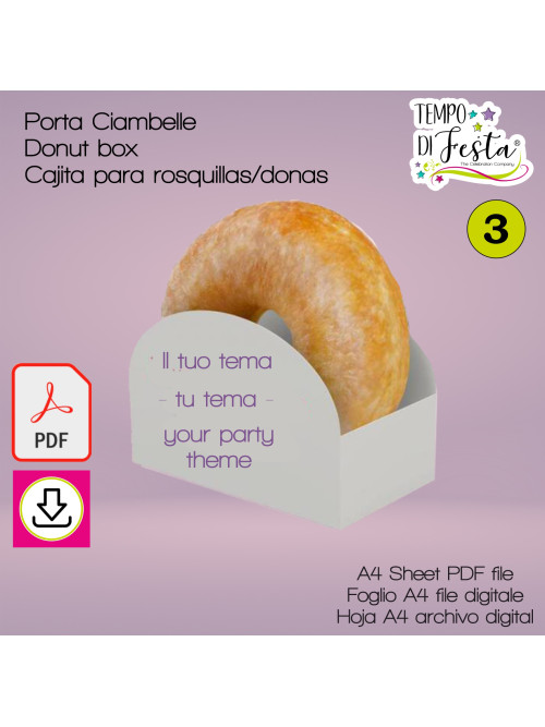 Digital donut Box themed customized