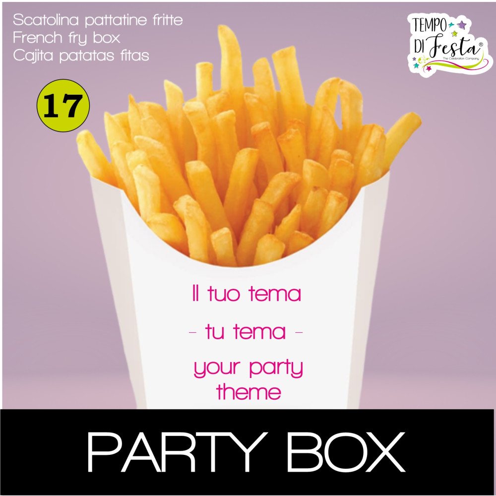 Cajita temática personalizada para papas fritas