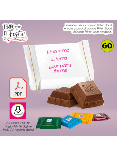 Envoltura digital de chocolate Ritter sport mini personalizada