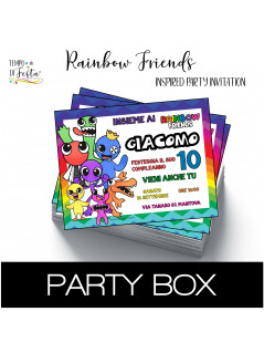 Rainbow Friends paper invitations