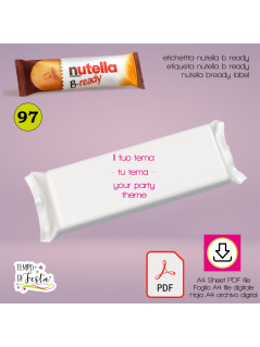 Nutella b ready etiqueta personalizada