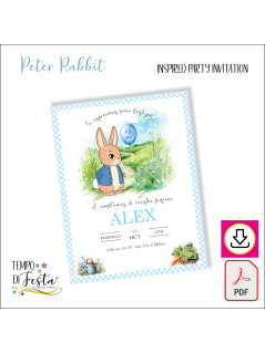 Peter Rabbit invito digitale per la stampa